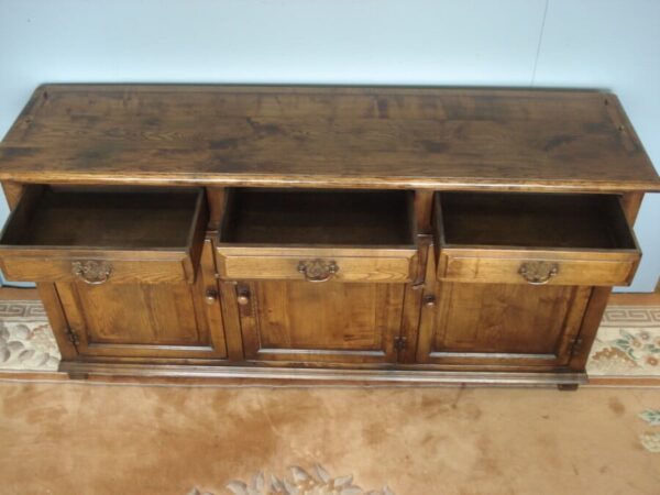 Solid Oak Dresser Base - Image 7