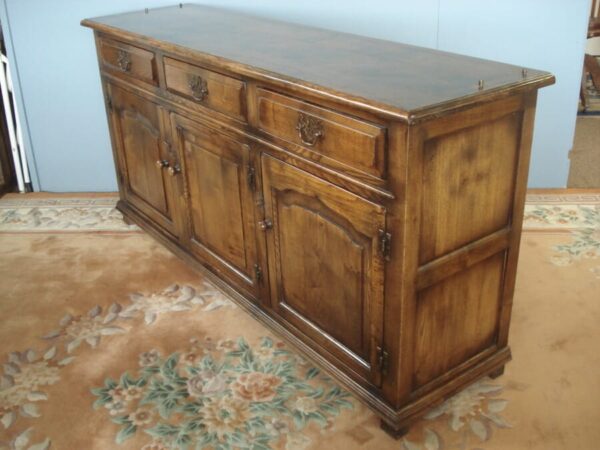 Solid Oak Dresser Base - Image 6