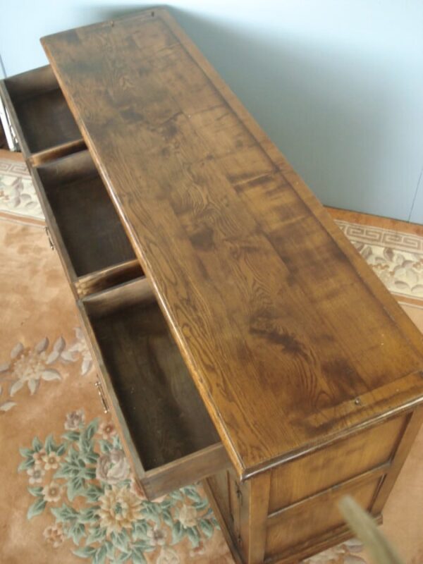 Solid Oak Dresser Base - Image 5