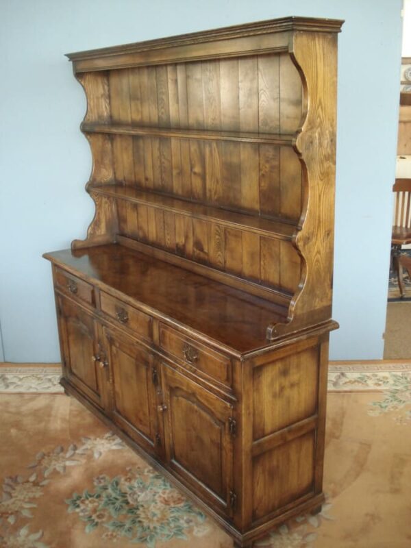 Solid Oak Dresser Base - Image 9