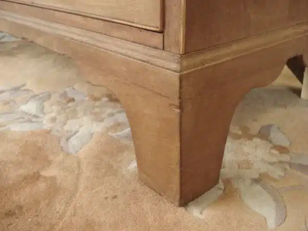 Oak Lined Drawers to this Low Blonde Mahogany Cupboard on Chest - Image 4