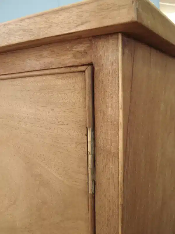 Oak Lined Drawers to this Low Blonde Mahogany Cupboard on Chest Antique Cupboards 4