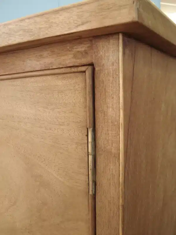Oak Lined Drawers to this Low Blonde Mahogany Cupboard on Chest - Image 2
