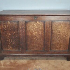 Panelled all around 19th Century Coffer with plain lid Antique Coffers