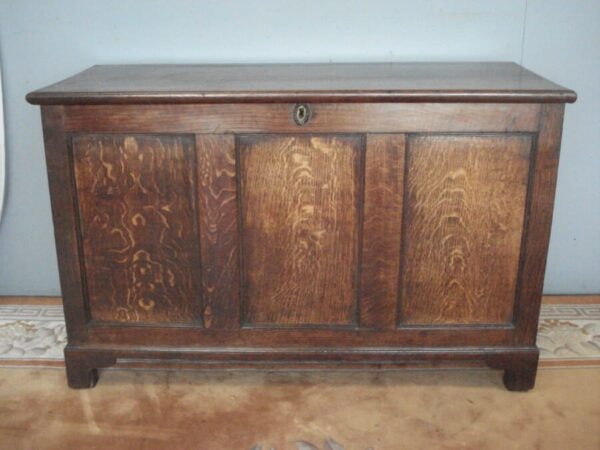 Panelled all around 19th Century Coffer with plain lid