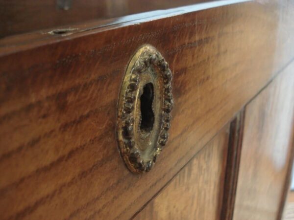 Panelled all around 19th Century Coffer with plain lid - Image 4
