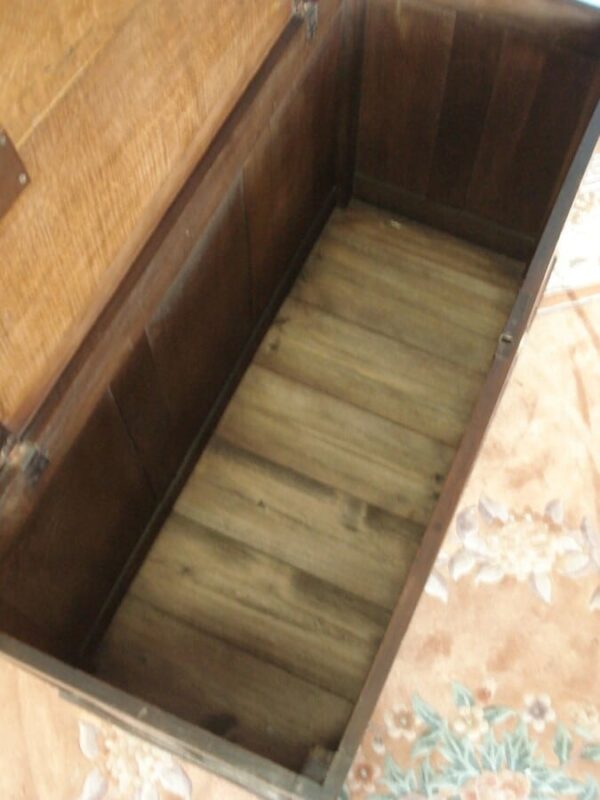 Panelled all around 19th Century Coffer with plain lid - Image 3