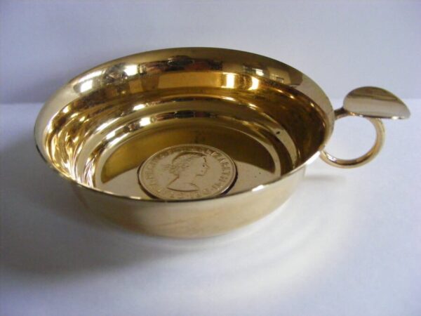 QEII: Top quality 1966 World Cup Football Quaich gold plated Queen Elizabeth penny 60th Birthday
