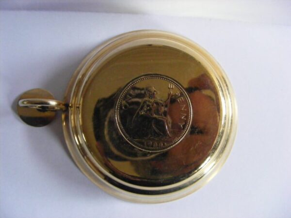 QEII: Top quality 1966 World Cup Football Quaich gold plated Queen Elizabeth penny 60th Birthday - Image 5