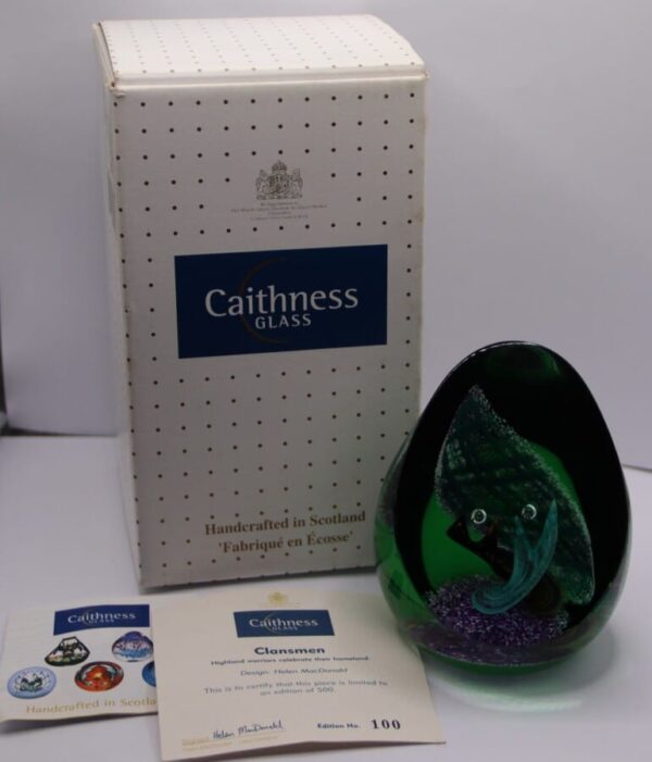 Caithness Clansmen Paperweight 100/500 Caithness Glass Antique Glassware 5