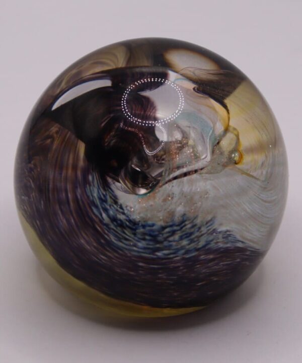 Caithness Glass 50th Golden Moon Crystal Paperweight