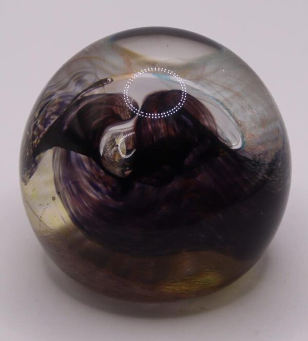 Caithness Glass 50th Golden Moon Crystal Paperweight Caithness Glass Antique Glassware 4