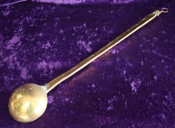 18th c. Brass Deep Bowl Ladle brass Antique Metals 10