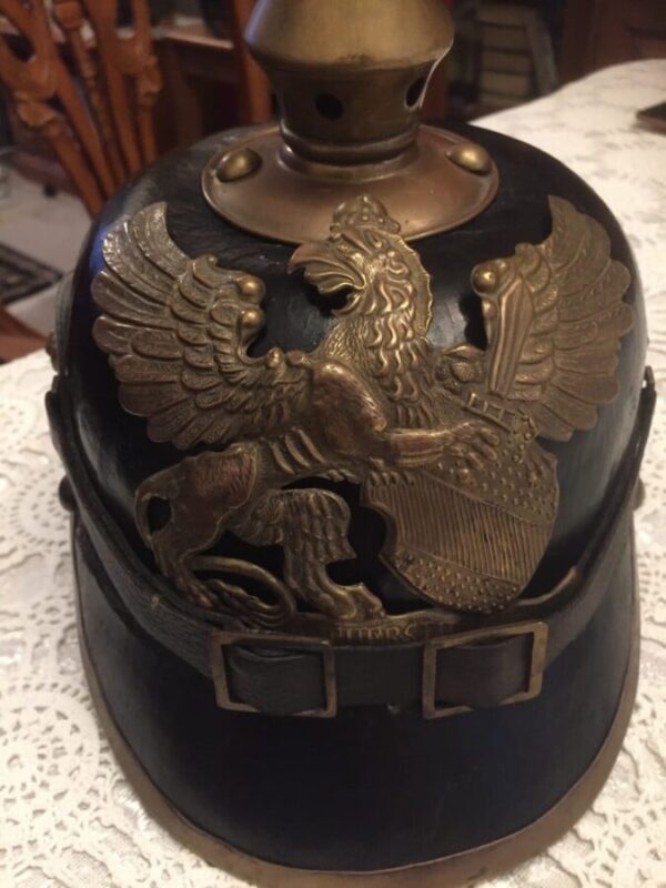 1890/WW1 German imperial pickelhaube helmet german Antique Collectibles 7