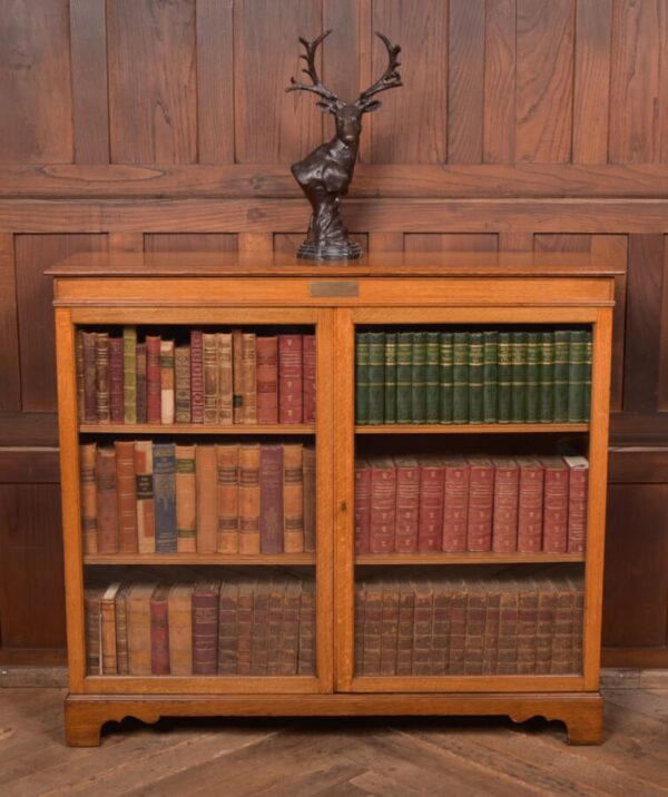 Edwardian Oak Bookcase / Display Cabinet SAI2788 Antique Bookcases 3