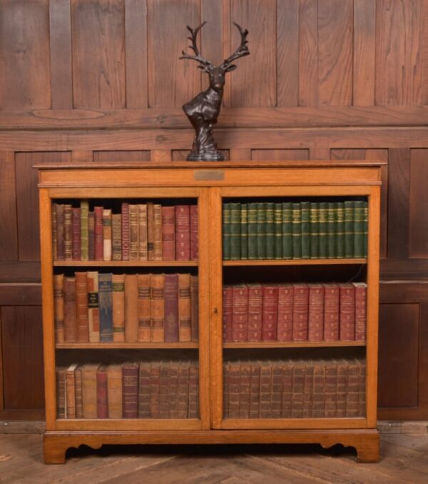Edwardian Oak Bookcase / Display Cabinet SAI2788 Antique Bookcases 4