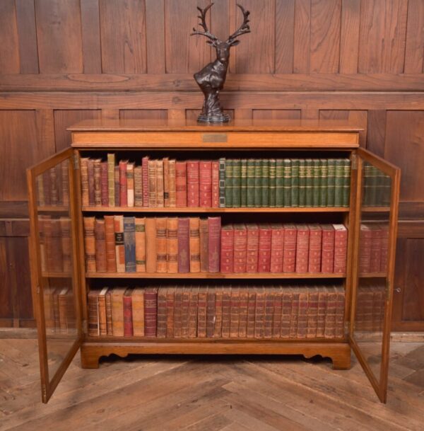 Edwardian Oak Bookcase / Display Cabinet SAI2788 Antique Bookcases 5