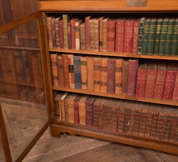Edwardian Oak Bookcase / Display Cabinet SAI2788 Antique Bookcases 7