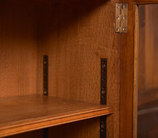 Edwardian Oak Bookcase / Display Cabinet SAI2788 Antique Bookcases 17