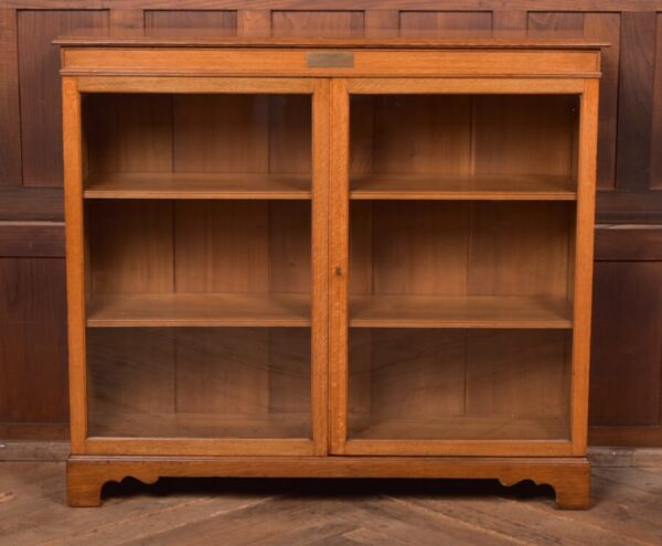 Edwardian Oak Bookcase / Display Cabinet SAI2788 Antique Bookcases 15