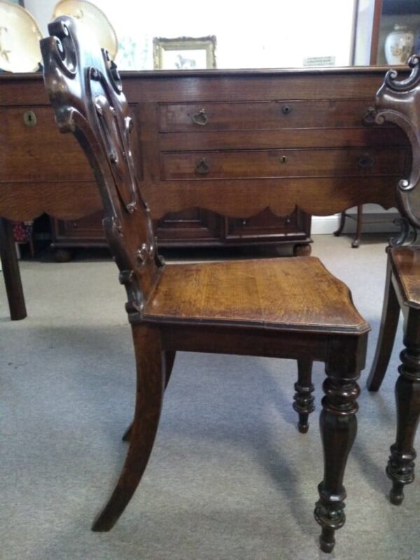 Pair of Oak Victorian Chairs - Image 3