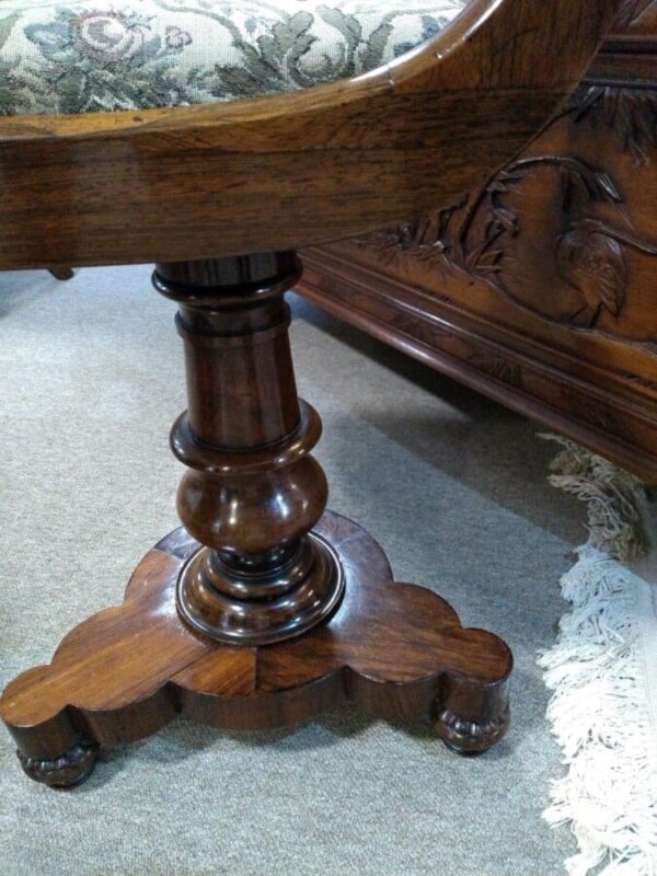 Victorian Rosewood Harpist Chair - Image 4