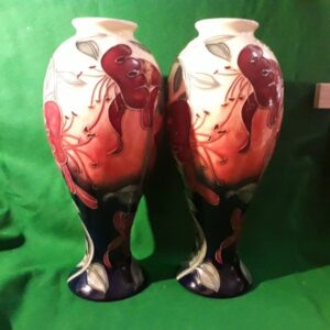 Pair of Tupplin ware vases art deco ceramic Antique Ceramics