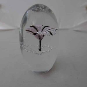 Daum Crystal Floral Paperweight