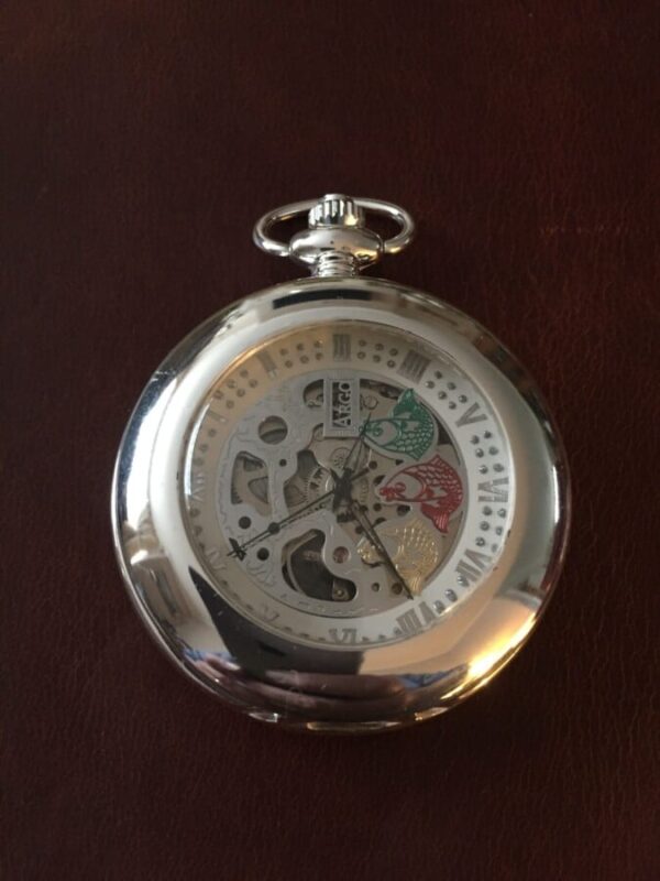 Pocket watch fishing man hands ,Heritage collection