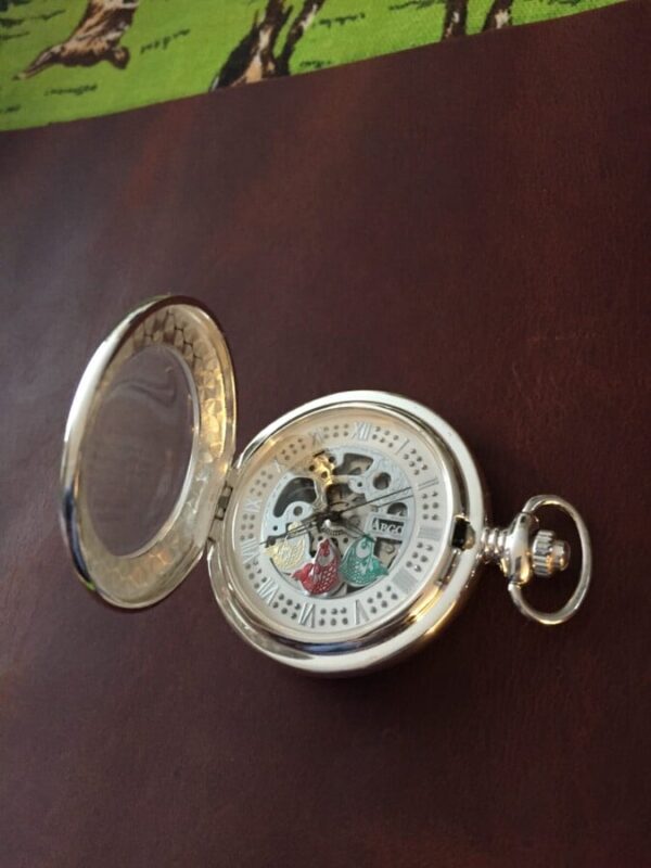 Pocket watch fishing man hands ,Heritage collection collectible pocket watch Antique Collectibles 5