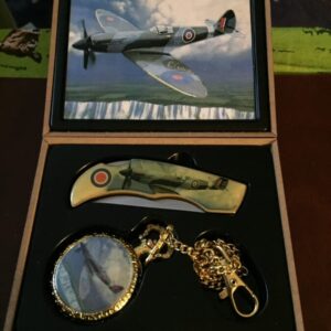 Battle of Britain spitfire celebration pocket watch and knife by flint collectables battle of britain Antique Collectibles