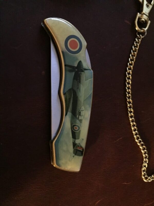 Battle of Britain spitfire celebration pocket watch and knife by flint collectables - Image 6