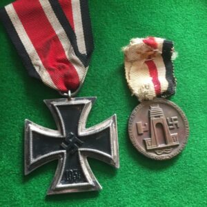 WW2 , 2nd class Iron cross and Italian-German campaign medals 1941-1942 Afrika Korps Antique Collectibles 3