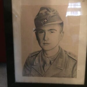 Drawing of Afrika korps Soldier. 1942 Afrika Korps Antique Art