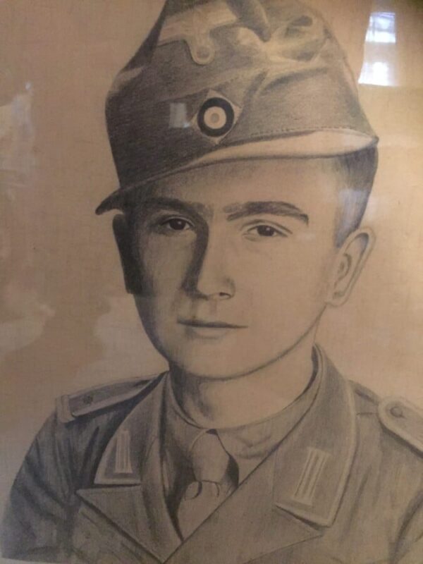Drawing of Afrika korps Soldier. 1942 Afrika Korps Antique Art 5