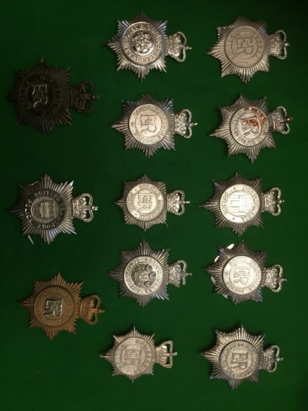 13 Police Helmet Badges from UK