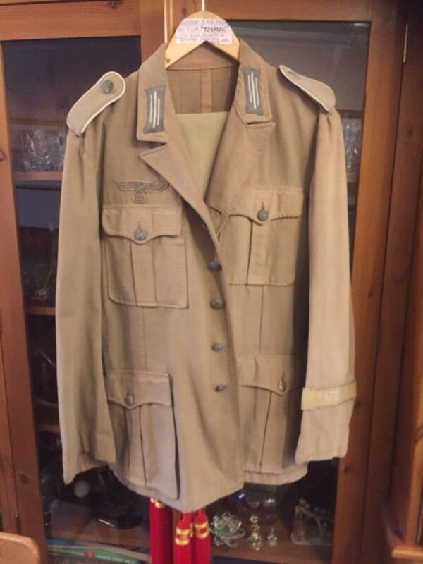 German Afrika Korps uniform from Hollywood used in the film “Tobruk” and “The Desert Rat “ Afrika Korps Antique Textiles 6