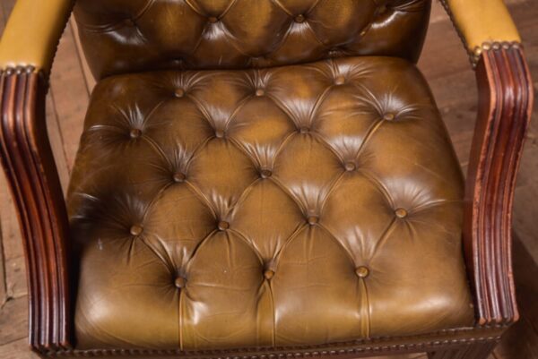 Pair Of Olive Green Chesterfield Armchairs SAI2809 - Image 14