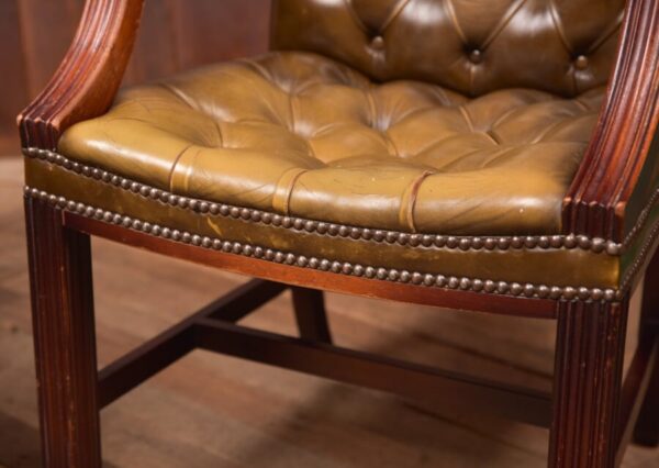 Pair Of Olive Green Chesterfield Armchairs SAI2809 - Image 4