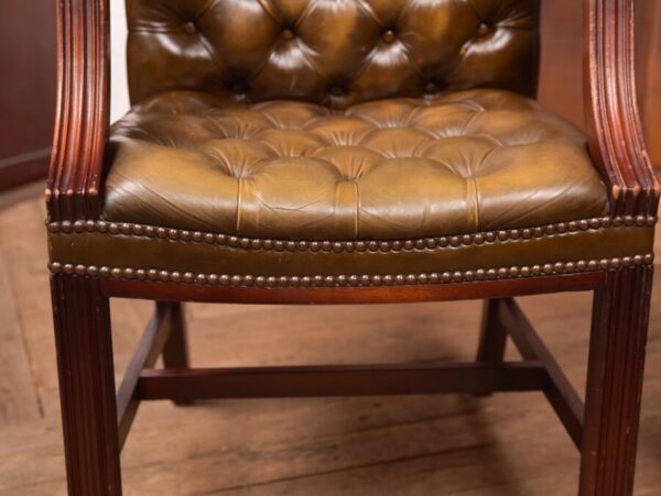 Pair Of Olive Green Chesterfield Armchairs SAI2809 - Image 3