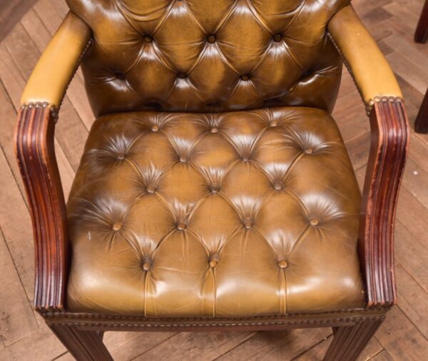 Pair Of Olive Green Chesterfield Armchairs SAI2809 - Image 8