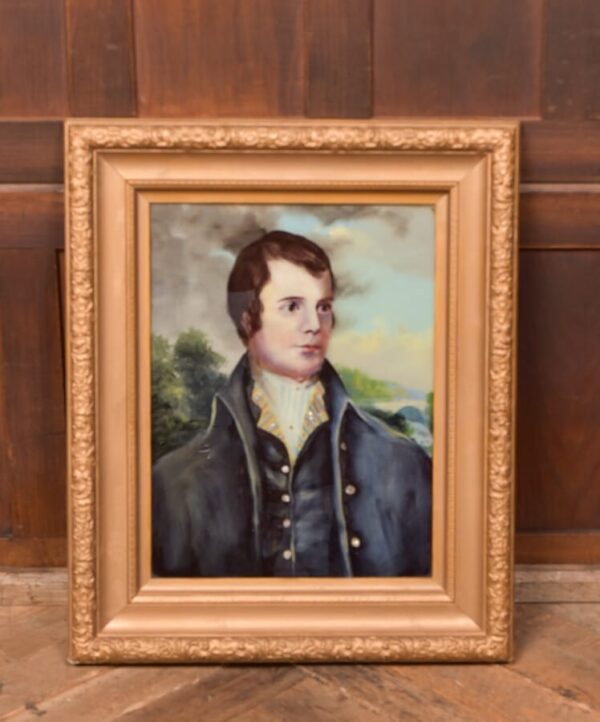 Rabbie Burns Portrait Painted on Glass SAI2804