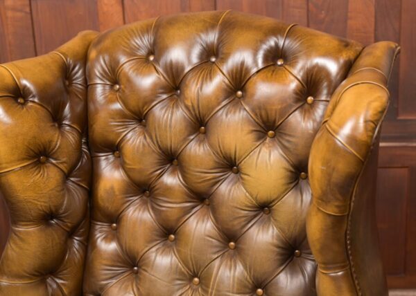 Olive Green Chesterfield Wing Back Chair SAI2811 - Image 10