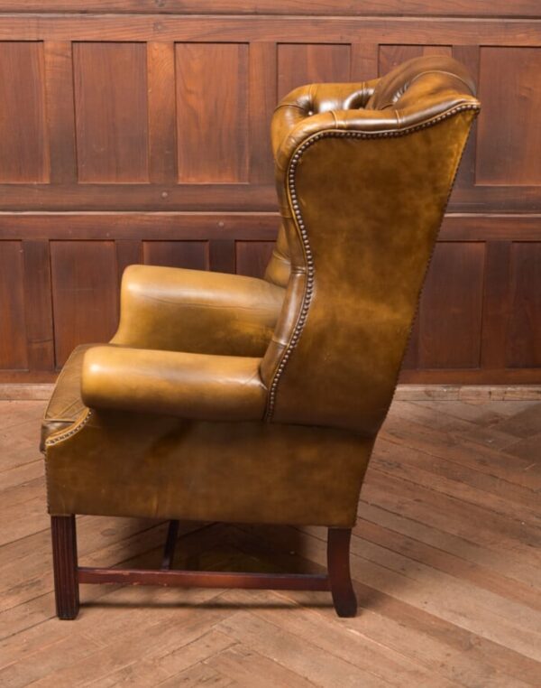 Olive Green Chesterfield Wing Back Chair SAI2811 - Image 11