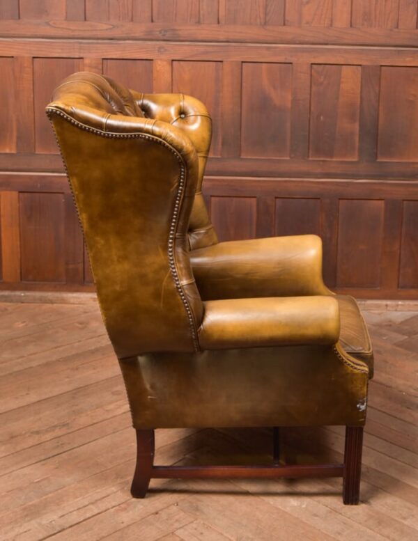 Olive Green Chesterfield Wing Back Chair SAI2811 - Image 4
