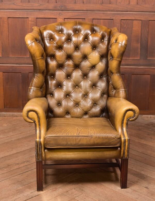 Olive Green Chesterfield Wing Back Chair SAI2811 Antique Chairs 5