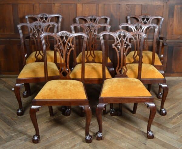 Set Of 8 Chippendale Style Dining Chairs SAI2840 Chippendale style Antique Chairs 3