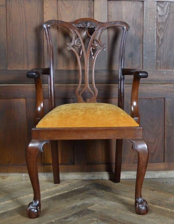 Set Of 8 Chippendale Style Dining Chairs SAI2840 Chippendale style Antique Chairs 11