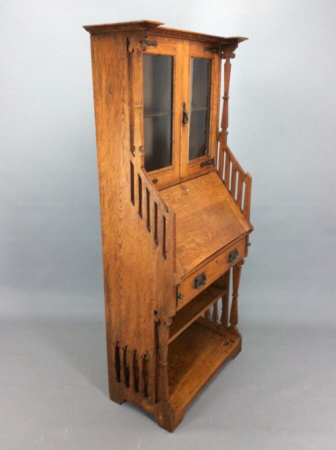 Arts & Crafts bureau bookcase by George Washington Jack for Morris