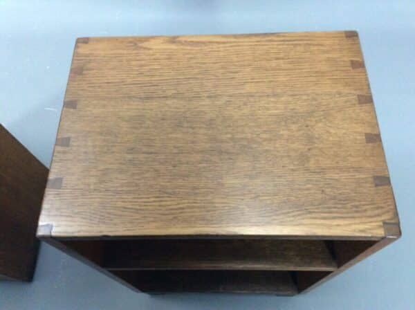 Pair of Cotswold School Oak Bedside Cabinets c1930's - Image 2